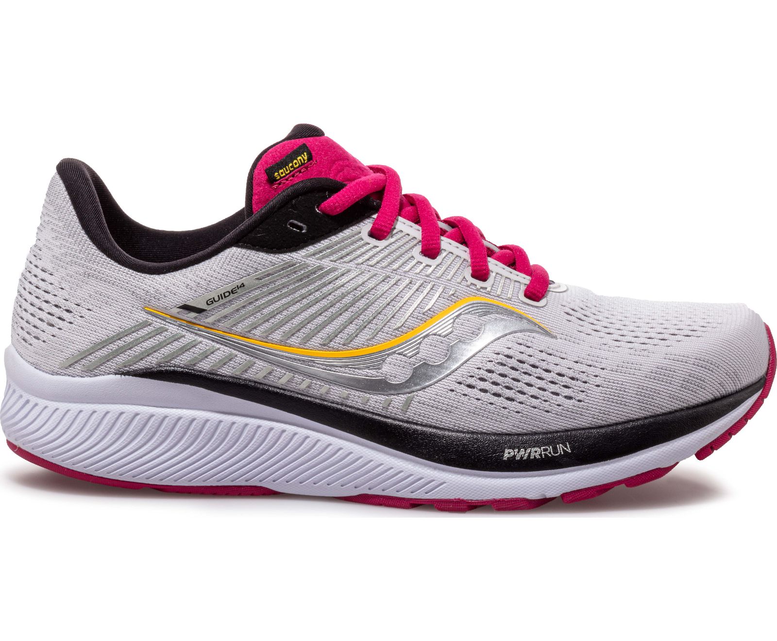 Saucony Guide 14 Women's Running Shoes Grey / Burgundy | Canada 139OKIR